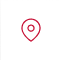 Simple white map icon with a red location pin