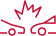 Two cars colliding icon in red outline